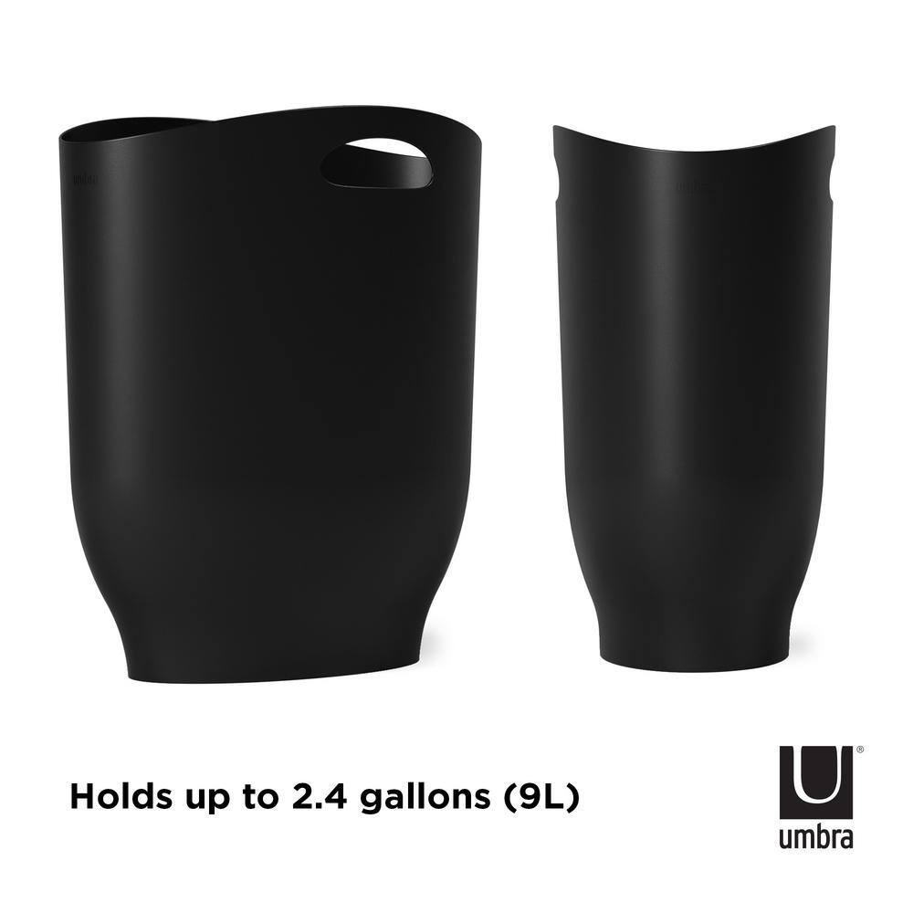 Black Slim Plastic Touchless Kids Trash Can