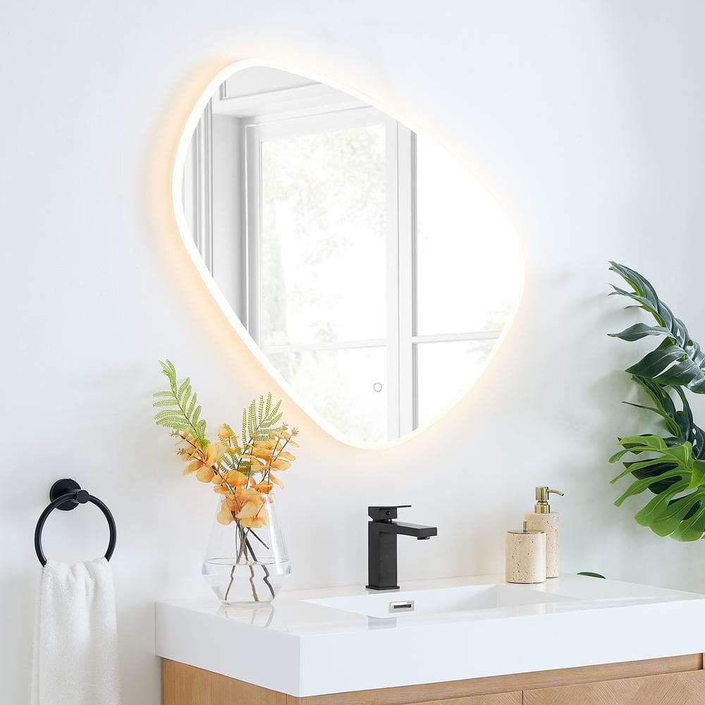 Rasso 32" Frameless LED Lighted Bathroom Vanity Mirror