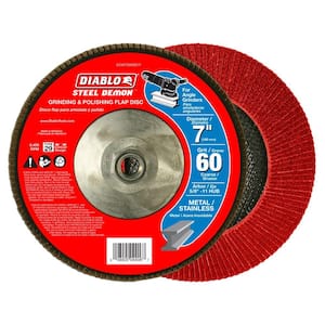 7 in. 60-Grit Steel Demon Grinding and Polishing Flap Disc with Type 29 Conical Design