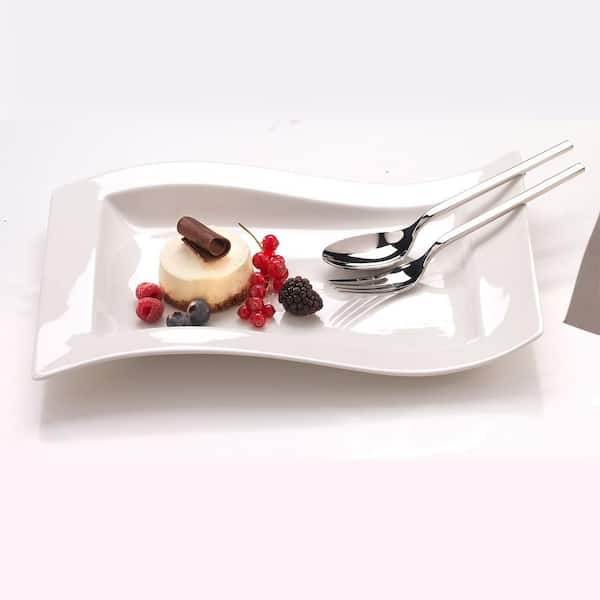 Villeroy & Boch NewWave White Porcelain 19.5 in. Rectangular
