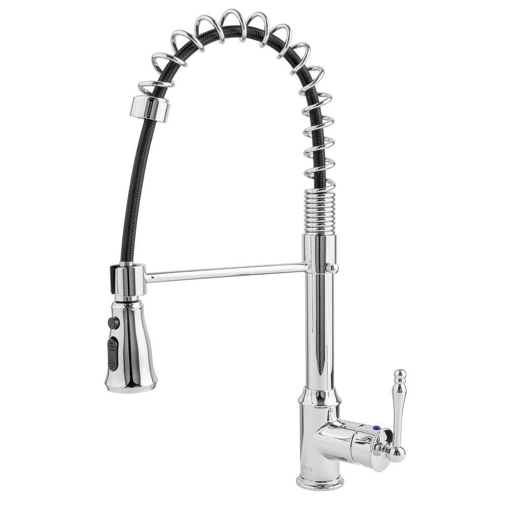 30" Brushed Stainless Steel Single Bowl Kitchen Sink with Chrome Faucet