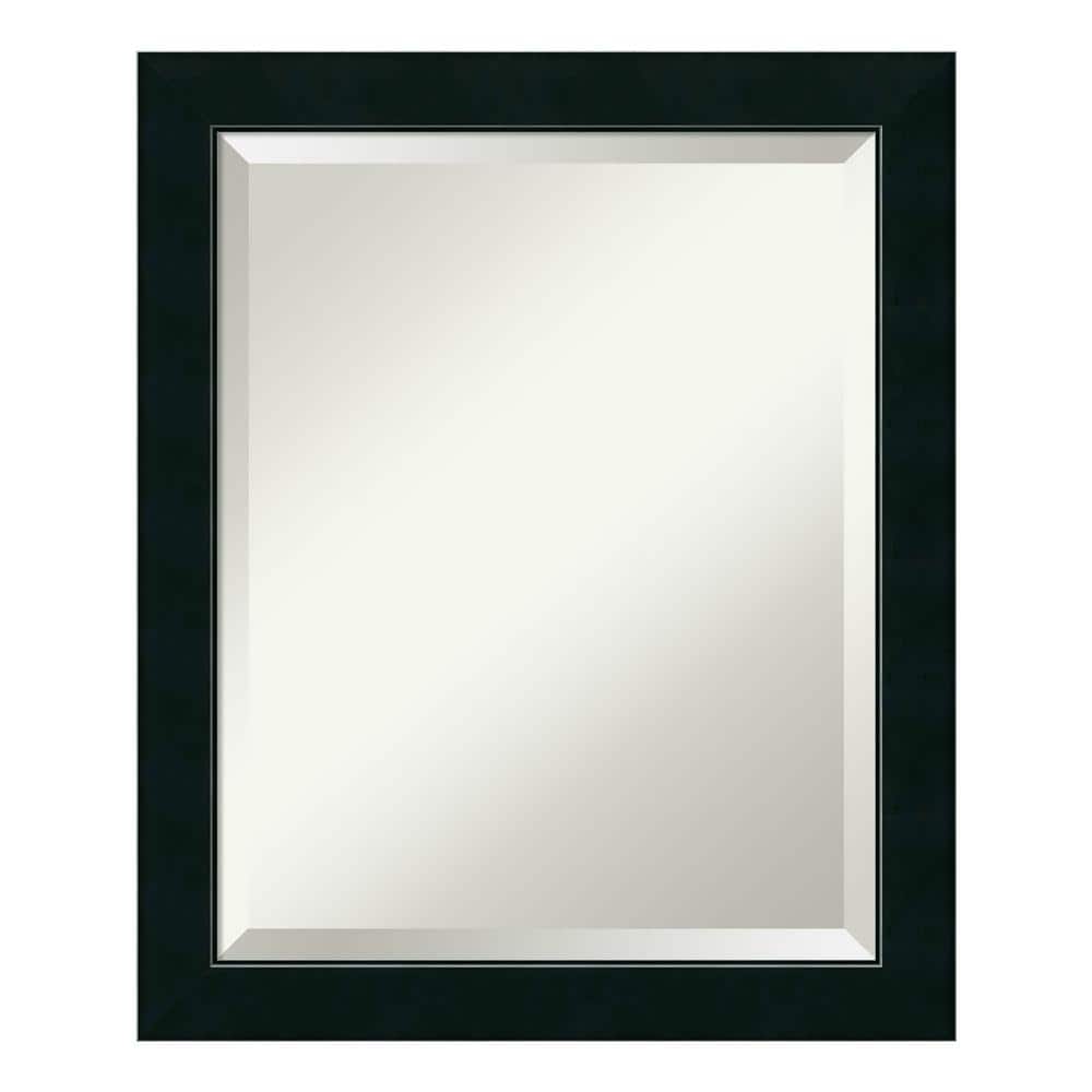 Corvino Black Beveled Wood Bathroom Vanity Mirror