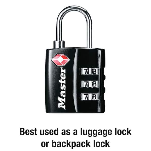 Black TSA Approved Combination  Password PadLock Locker Travel Suitcase Luggage 