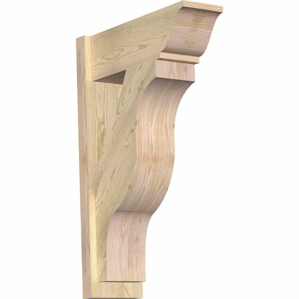 Ekena Millwork 8 in. x 34 in. x 22 in. Fuston Traditional Rough Sawn Douglas Fir Outlooker