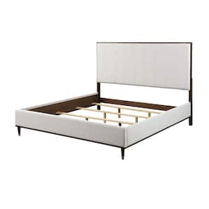 Carena White Wood Frame King Panel Bed