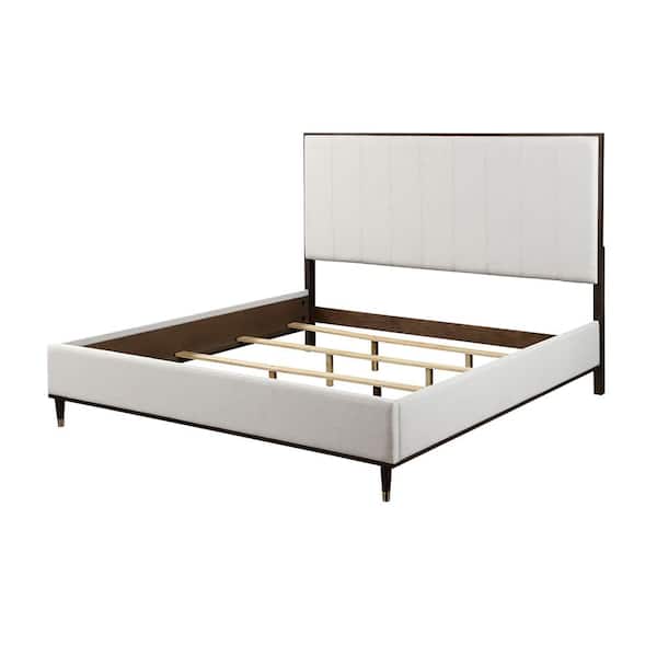 Acme Furniture Carena White Wood Frame King Panel Bed