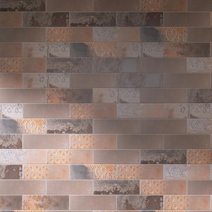 Tempo Mud Brown Subway 2.6 in. x 7.9 in. Matte Porcelain Floor and Wall Tile (7.54 sq. ft./Case)