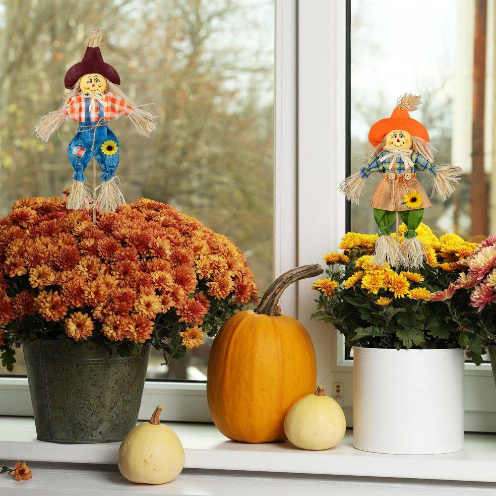"Boy and Girl Fall Harvest Scarecrow Crafting Picks - 18"" - Set of 2" price history on PriceWatchPro