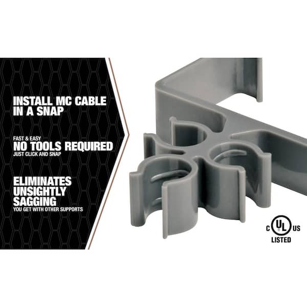 Southwire Clip-It 3-Circuit MC/AC 2-1/2 in. Stud Strap (120-Pack) MS-AK250  - The Home Depot