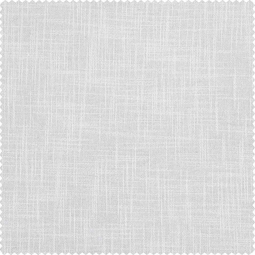 Rice White Light-Filtering Faux Linen Curtain Panel, 50"W x 120"L