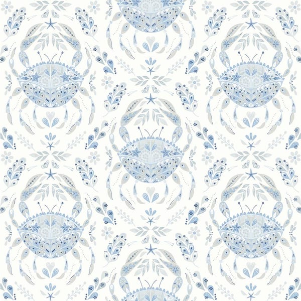 Chesapeake Annapolis Light Blue Crustation Blue Wallpaper Sample