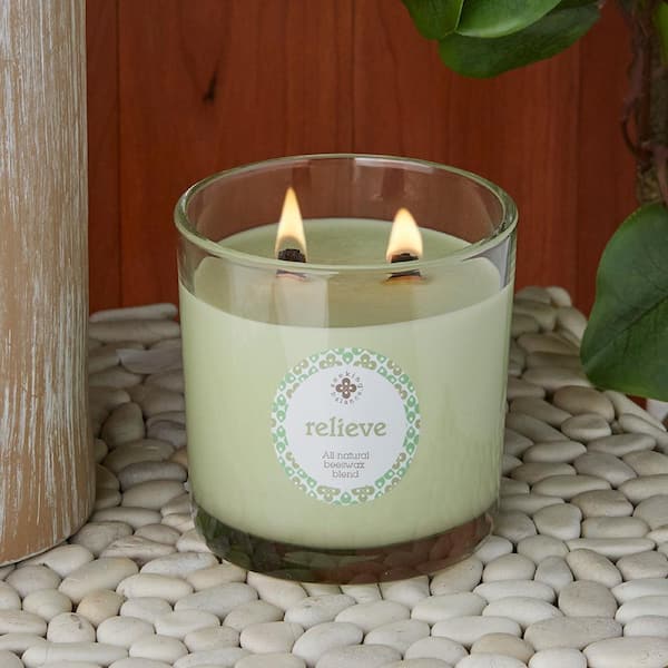 Seeking Balance 2-Wick Relieve Eucalyptus Menthol Scented Spa Jar Candle