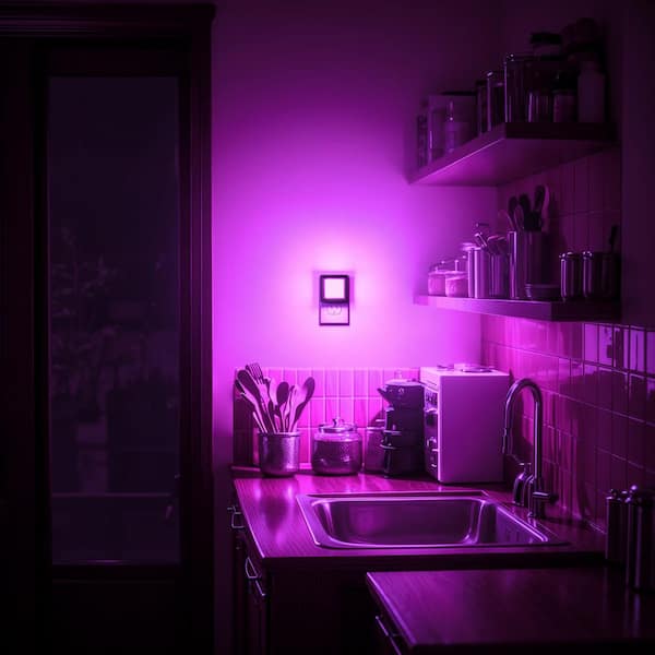 YANSUN Purple Night Lights Dusk to Dawn Sensor, Adjustable