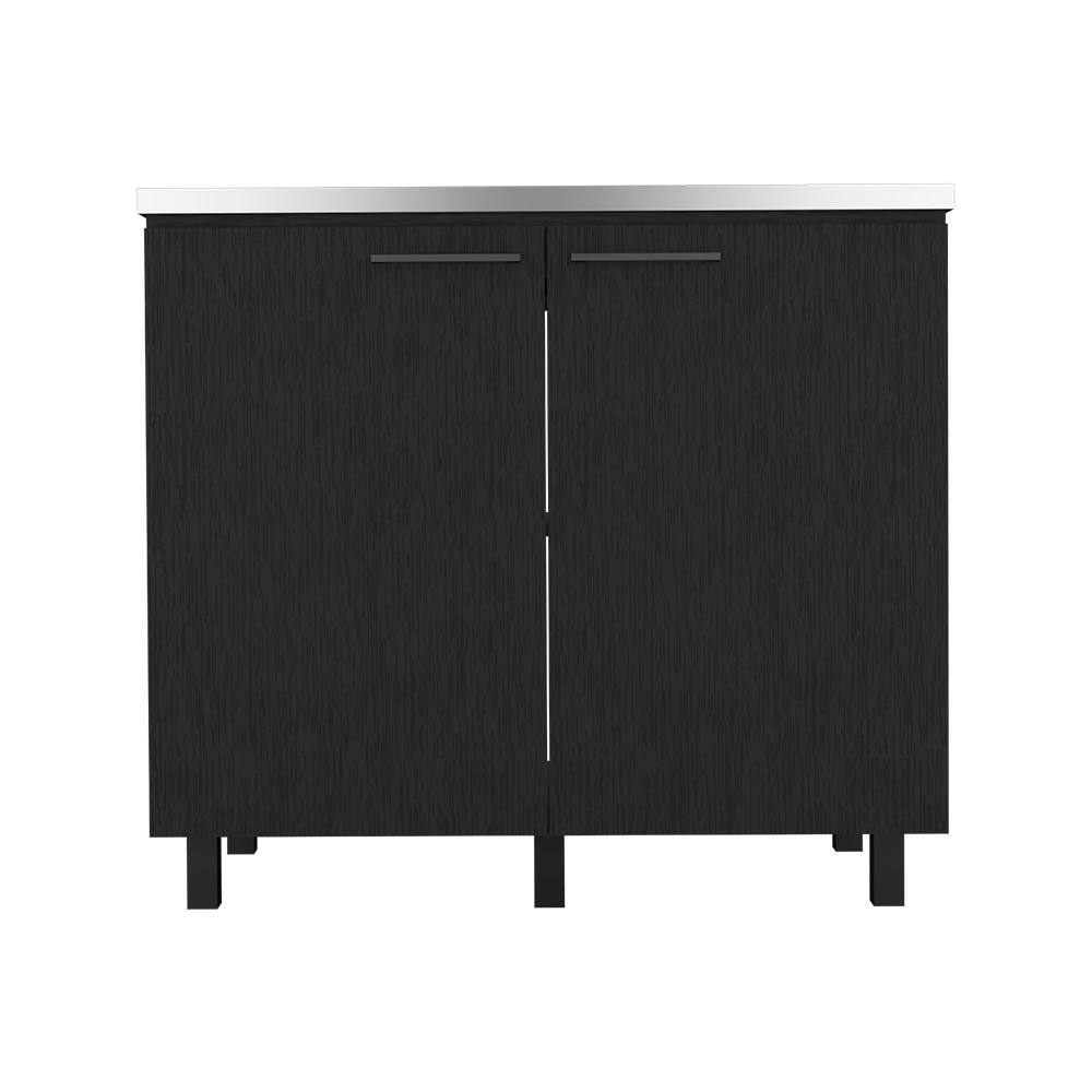Utility Sink Cabinet Burwood - Black Finish, 2-Door Storage with Shelves for Kitchen, Laundry & Garage price history on PriceWatchPro