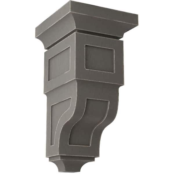 Ekena Millwork 7 in. x 14 in. x 7-3/4 in. Reclaimed Grey Jumbo Reyes Wood Vintage Decor Corbel
