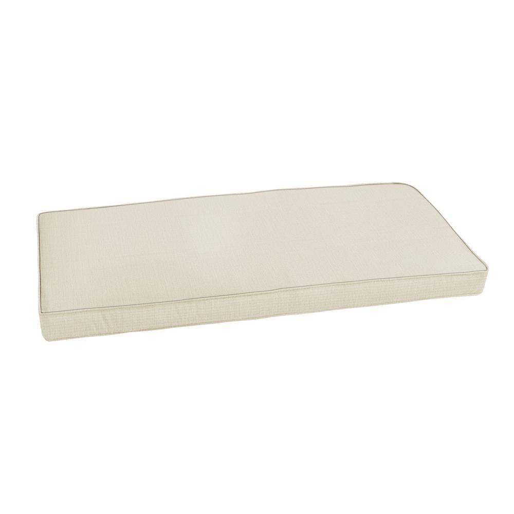 57 in. x 16 in. Indoor/Outdoor Corded Bench Cushion in Sunbrella Canvas Cloud price history on PriceWatchPro