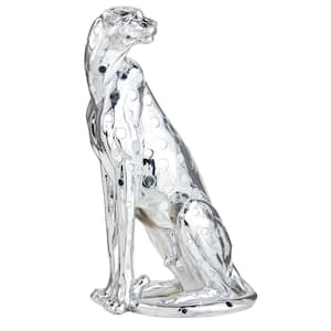 Silver Ceramics Greyhound Sculpture Home Decor Abstract Statue Gift Idea 40825 