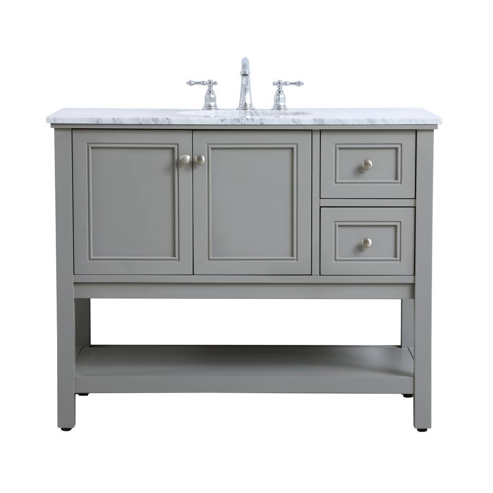 Timeless Home 42 in. W x 22 in. D x 33.75 in. H Single Bathroom Vanity in G