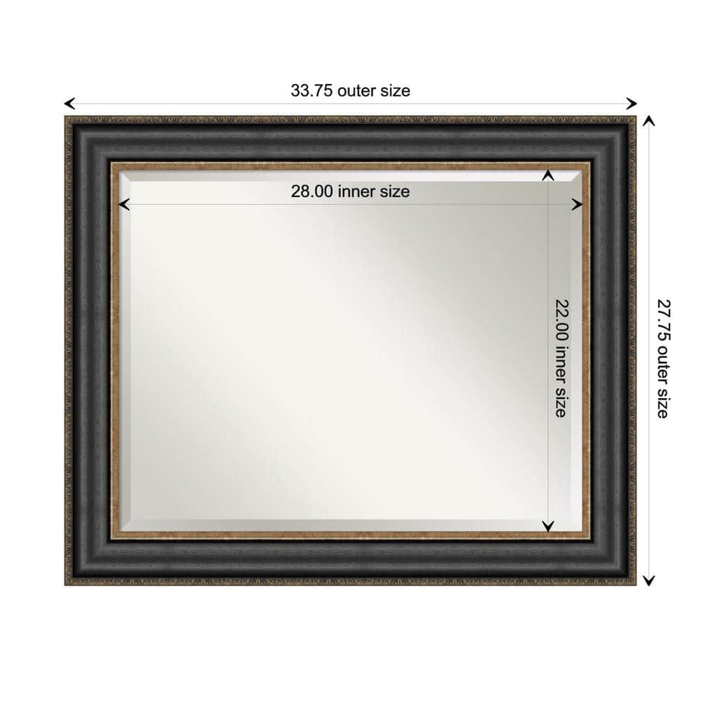 Thomas Black Bronze Beveled Bathroom Vanity Mirror