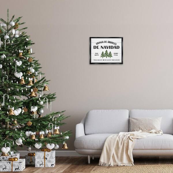 Stupell Industries Christmas Tree Farm by Lettered and Lined Black