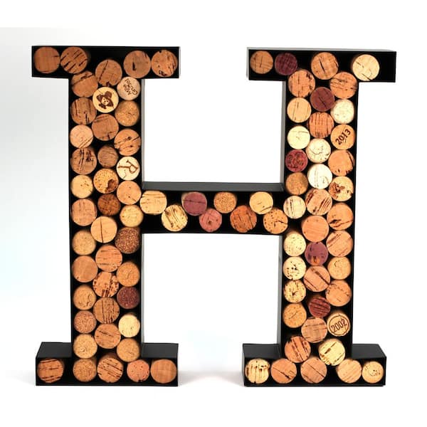 Unbranded Wine Cork Holder Letter H - Wine Accessories Perfect Gift To Store Wine Corks, Wine Decor or Wine Cork Holder Decor