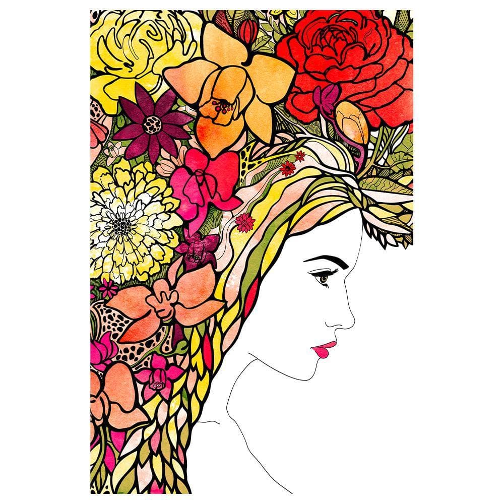 Beauty from within Flowerhead by Unknown 1 Piece Unframed Canvas Drawing Print 20 in. x 30 in. price history on PriceWatchPro