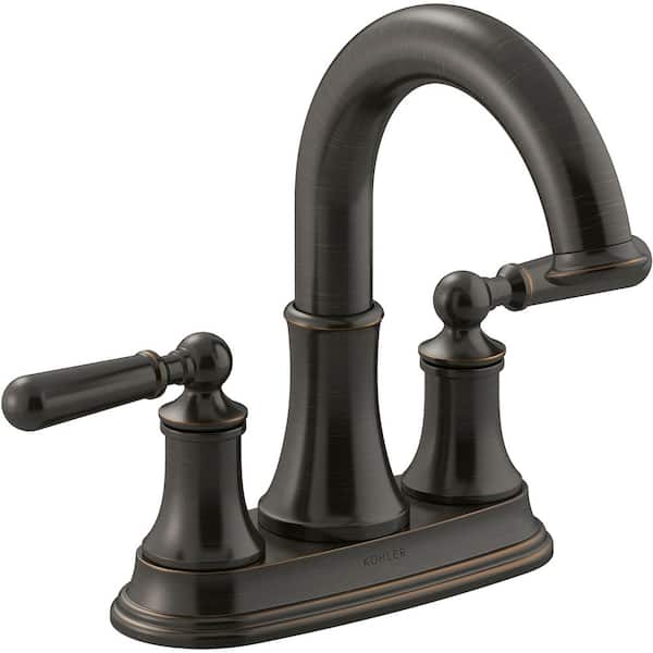 KOHLER Capilano 4 in. Centerset 2-Handle Bathroom Faucet in Oil-Rubbed Bronze