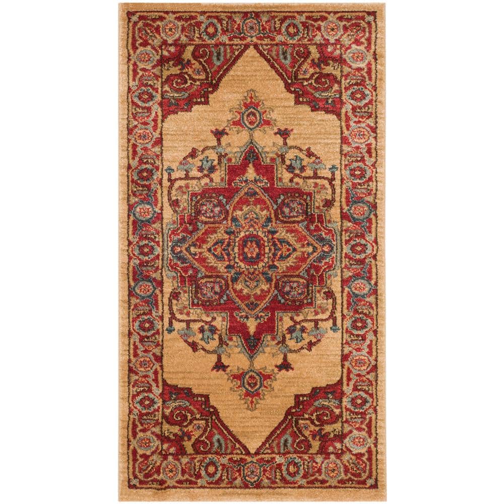 Safavieh Mahal Red and Natural Synthetic Area Rug