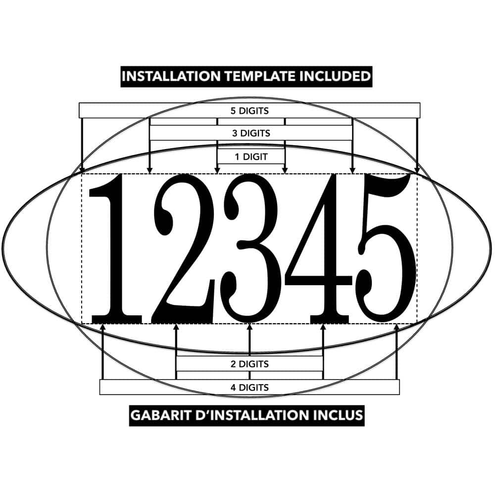 Classic Antique Copper Oval Aluminum Address Plaque