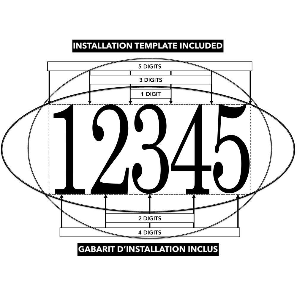 Classic Oval White and Silver Cast Aluminum Address Plaque