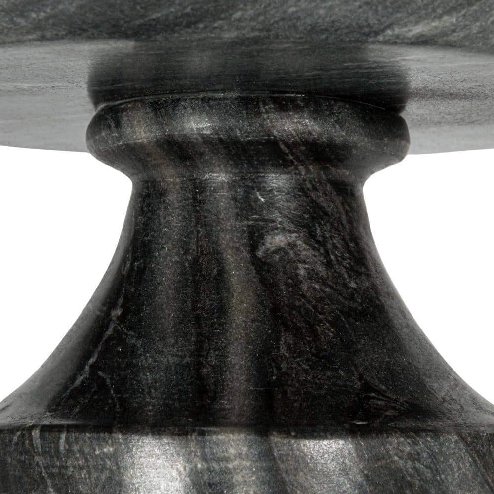 Grey Marble 8" Footed Pedestal Bowl