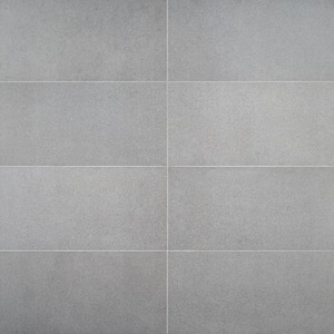 SkyTech New York Gray 11.81 in. x 23.62 in. Matte Porcelain Floor and Wall Tile (11.62 sq. ft./Case)