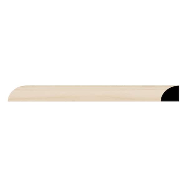 Ekena Millwork WM106 0.69 in. D x 0.69 in. W x 96 in. L Wood (Alder) Quarter Round