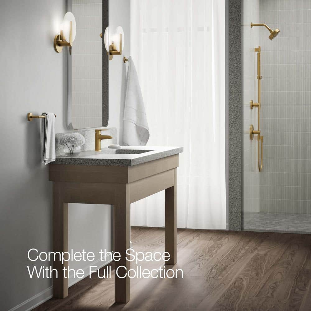 Vibrant Brushed Brass Single-Handle Bathroom Faucet