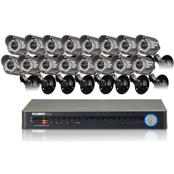 Lorex Eco2 16 CH 1 TB Hard Drive Surveillance System with (16) 660 TVL Cameras-DISCONTINUED