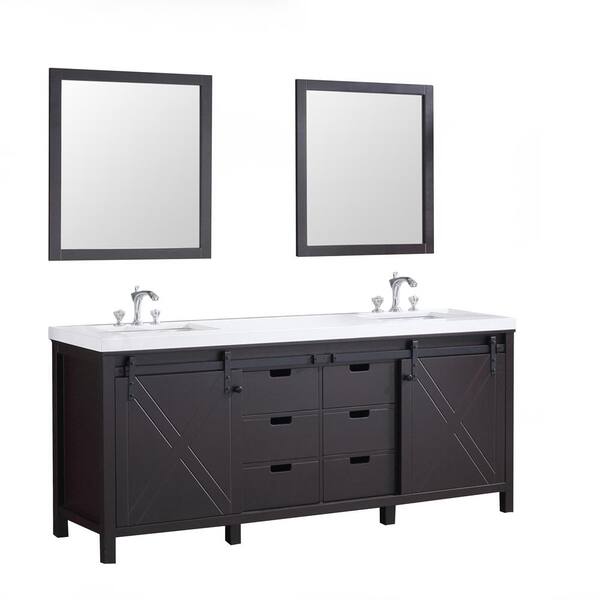 Lexora Marsyas 80 Inch Double Bathroom, Bathroom Vanities Complete Sets