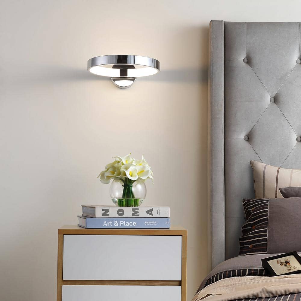Nathaniel 14" Chrome Dimmable LED Wall Sconce