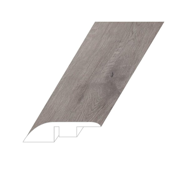 Montserrat Meraki Tranquil Grey 0.6 in. T x 1.8 in. W x 94.5 in. L Vinyl Reducer Molding