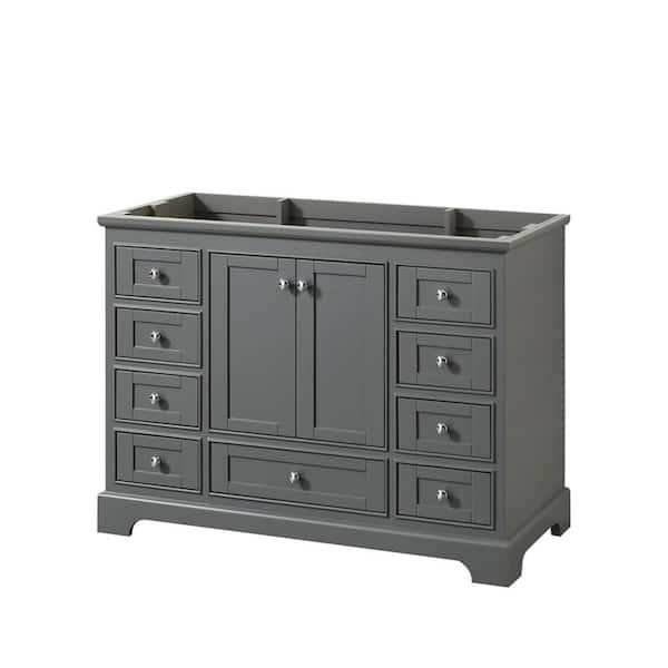 Deborah 47.25 in. W x 21.5 in. D Vanity Cabinet in Dark Gray Deborah 47.25 in. W x 21.5 in. D Vanity Cabinet in Dark Gray