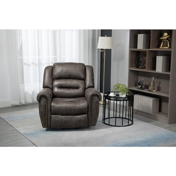 Gray Faux Leather Recliners Lift Chair Elderly Electric Recliner