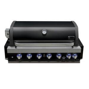 Built in Series 6 Burner Propane Natural Gas Grill Island in Black Stainless Steel