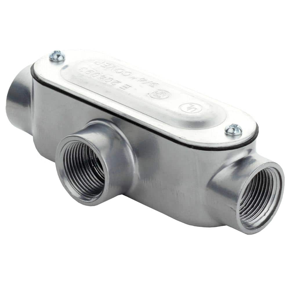 3/4 in. Rigid Metal Conduit (RMC) Threaded Conduit Body with Stamped Cover 