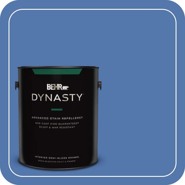 BEHR DYNASTY 1 gal. #590B-6 Flying Fish Semi-Gloss Enamel Interior Stain-Blocking Paint & Primer