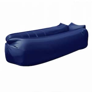 Navy Blue Lightweight Portable Camping Inflatable Lounger Air Sofa Chair for Hiking, Picnics and Backyard