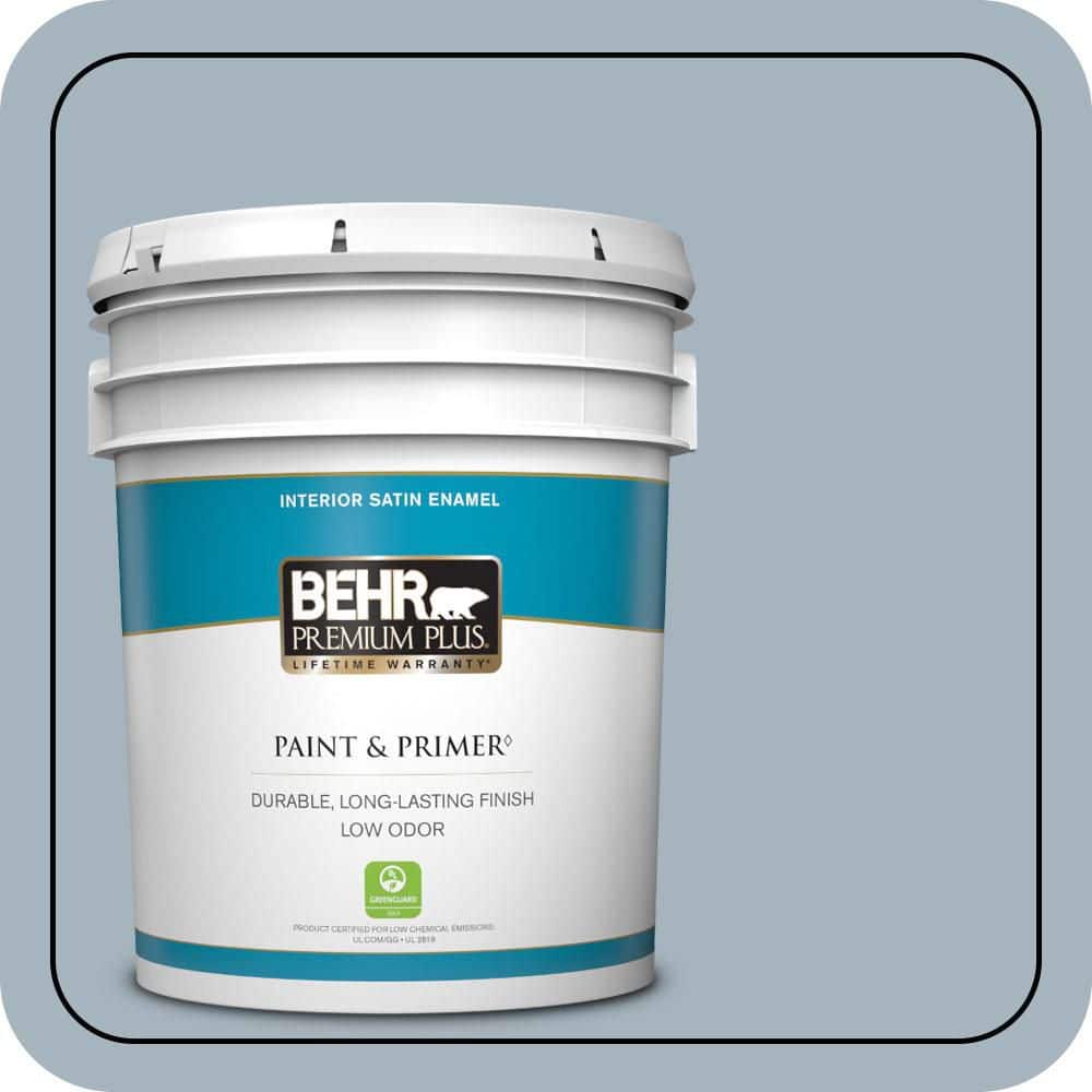 5 gal. #N480-3 Shadow Blue Satin Enamel Low Odor Interior Paint & Primer price history on PriceWatchPro