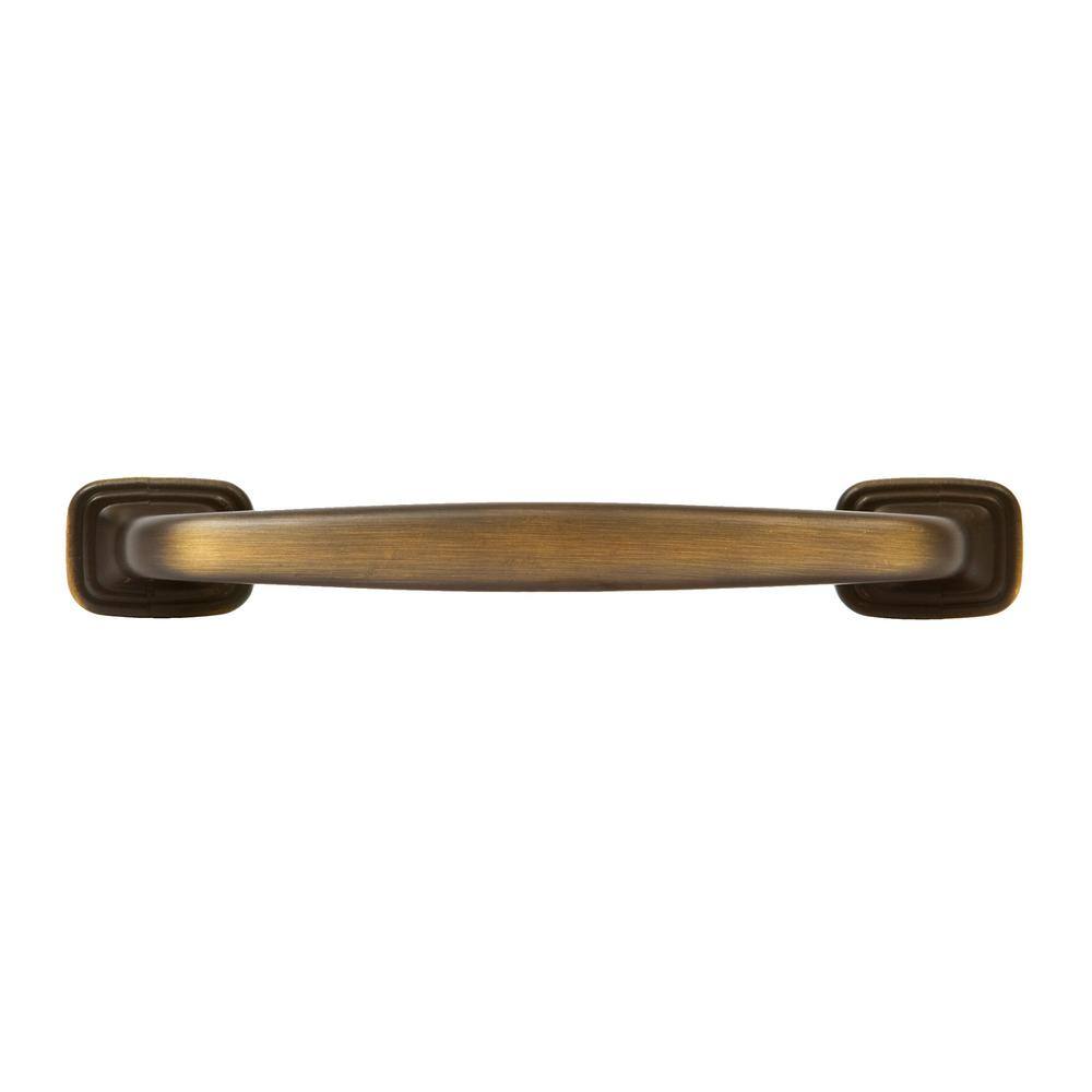 Sydney 4" Vintage Brass Rectangular Bar Pull