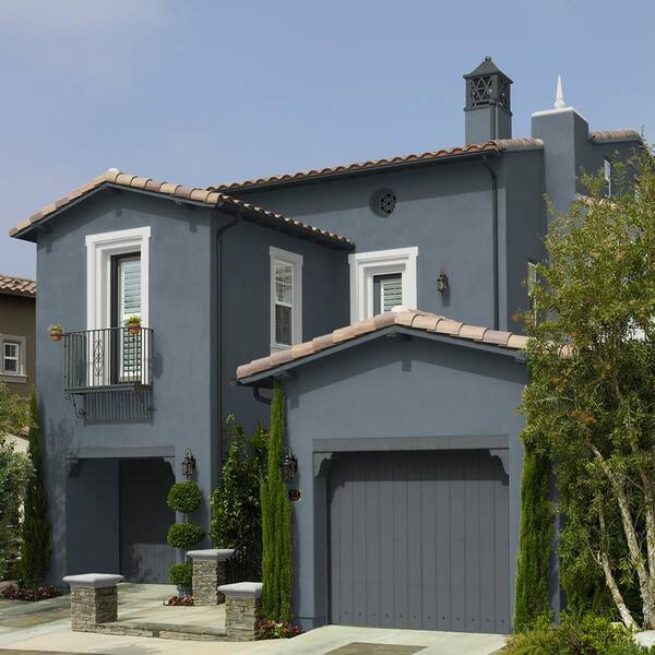 Behr Marquee 5 Gal Ppu26 22 Summer Storm Satin Enamel Exterior Paint Primer 945305 The Home Depot