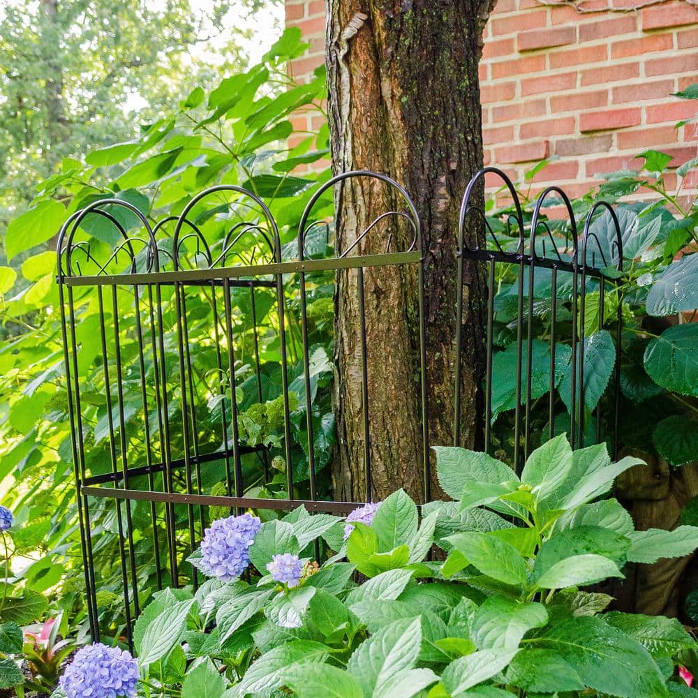 Black Metal Decorative Garden Border Fence