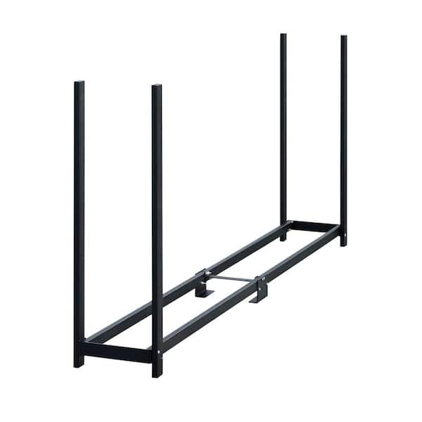 ShelterLogic 8 ft. W x 4 ft. H x 1 ft. D Ultra-Duty, High-Grade Steel Firewood Rack with Premium Wood Rack and Reinforced Spacers
