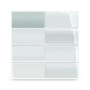 Vesper Glass Tile for Kitchen Backsplash and Showers - 3 in. x 6 in. Tile Sample